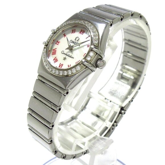 Auth OMEGA Constellation White Women's Wrist Watch - Picture 1 of 9